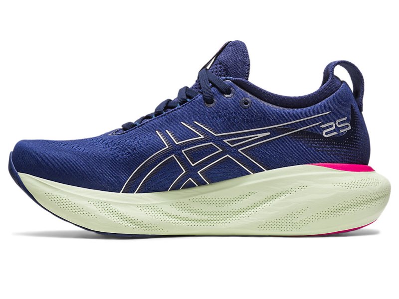 Women's Asics Gel-nimbus 25 Running Shoes Indigo Blue/Pure Silver Canada | CA7841-135