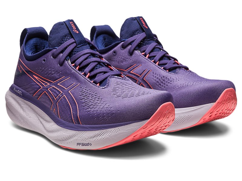 Women's Asics Gel-nimbus 25 Running Shoes Dusty Purple/Papaya Canada | CA9393-319