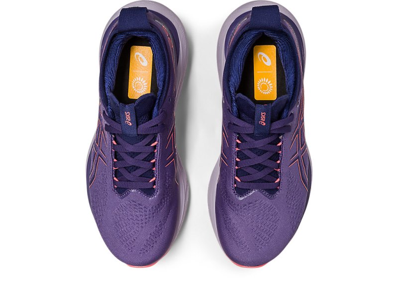 Women's Asics Gel-nimbus 25 Running Shoes Dusty Purple/Papaya Canada | CA9393-319