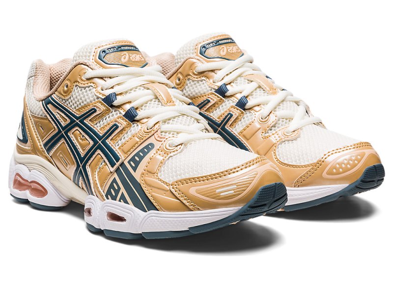 Women's Asics Gel-nimbus 9 Sneakers Cream/Ironclad Canada | CA4956-891