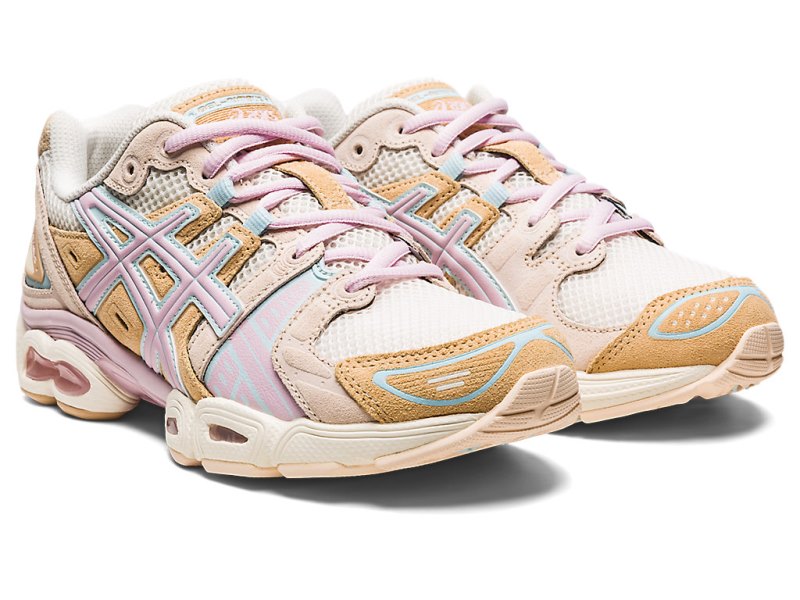 Women's Asics Gel-nimbus 9 Sneakers Cream/Barely Rose Canada | CA7331-918