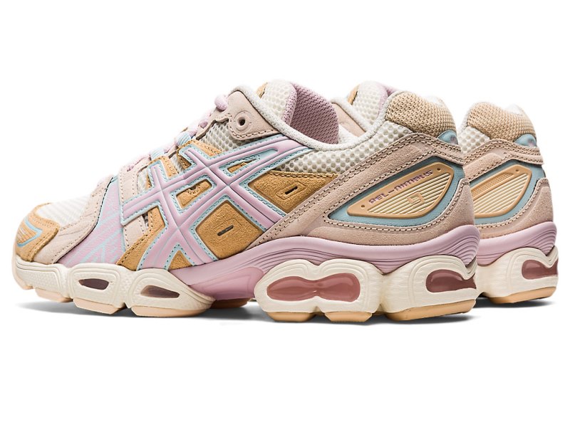 Women's Asics Gel-nimbus 9 Sneakers Cream/Barely Rose Canada | CA7331-918