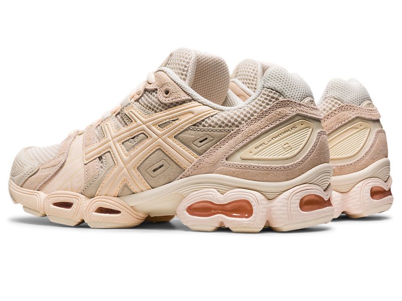 Women's Asics Gel-nimbus 9 Sneakers Oatmeal/White Peach Canada | CA0635-284