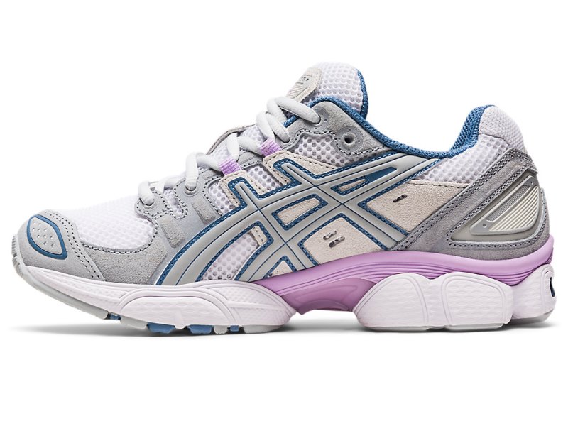 Women's Asics Gel-nimbus 9 Sneakers White/Mid Grey Canada | CA8224-973