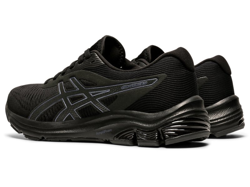 Women's Asics Gel-pulse 12 Running Shoes Black/Black Canada | CA9437-437