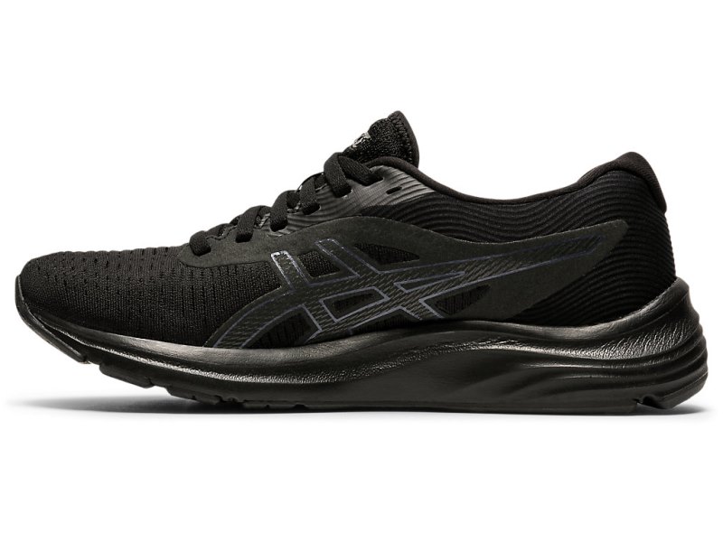 Women's Asics Gel-pulse 12 Running Shoes Black/Black Canada | CA9437-437