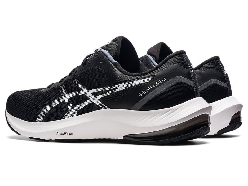 Women's Asics Gel-pulse 13 (D) Running Shoes Black/White Canada | CA5816-440