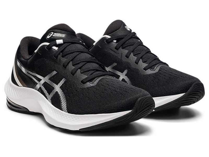 Women's Asics Gel-pulse 13 Running Shoes Black/White Canada | CA6295-453