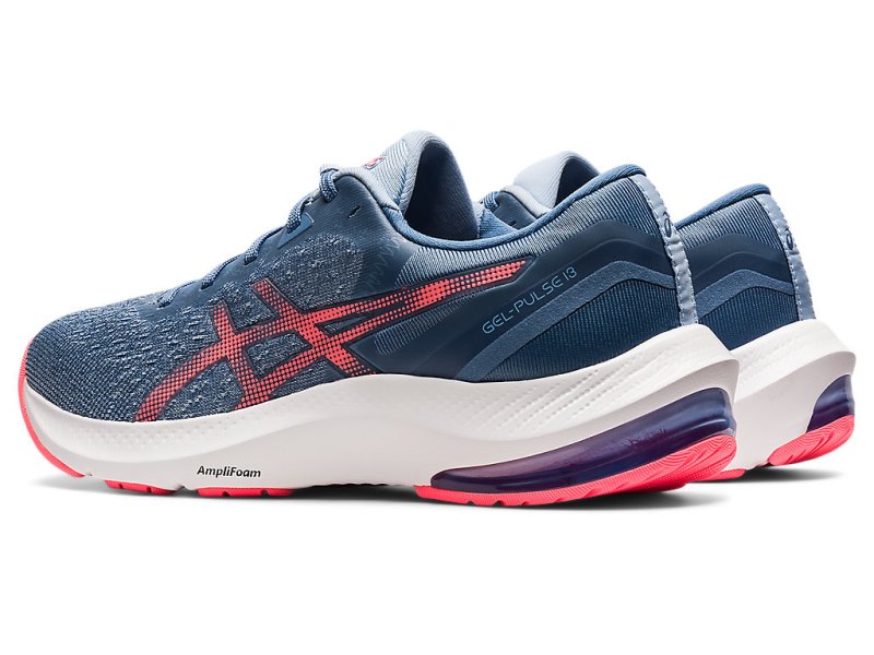 Women's Asics Gel-pulse 13 Running Shoes Storm Blue/Blazing Coral Canada | CA7006-627