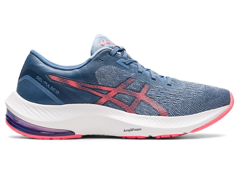 Women\'s Asics Gel-pulse 13 Running Shoes Storm Blue/Blazing Coral Canada | CA7006-627