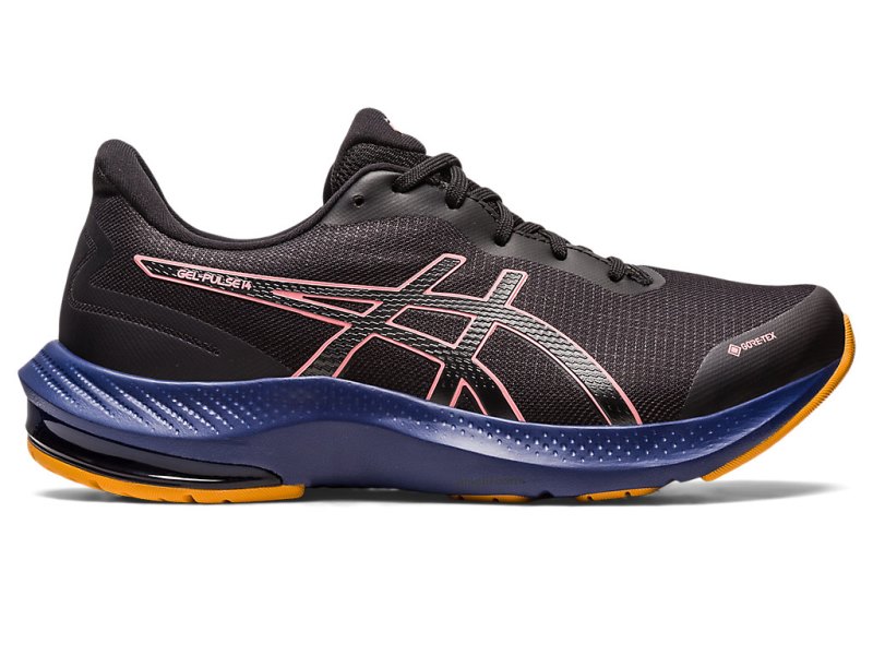 Women\'s Asics Gel-pulse 14 GTX Running Shoes Black/Papaya Canada | CA6163-963