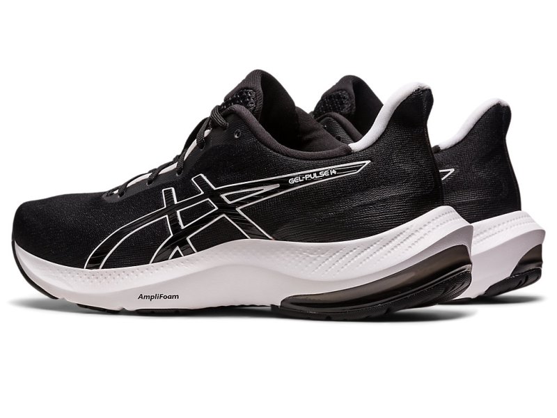 Women's Asics Gel-pulse 14 Running Shoes Black/White Canada | CA2231-759