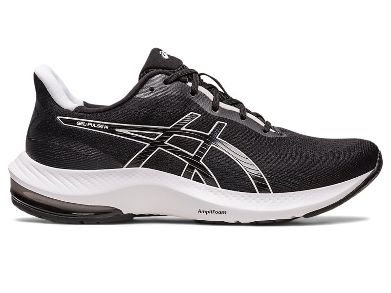 Women\'s Asics Gel-pulse 14 Running Shoes Black/White Canada | CA2231-759