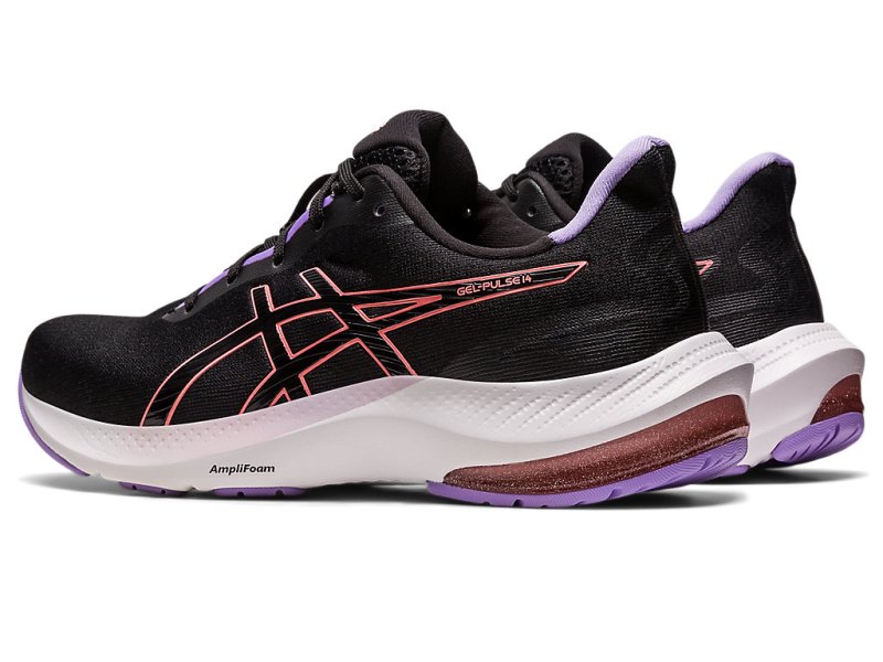 Women's Asics Gel-pulse 14 Running Shoes Black/Papaya Canada | CA7660-446