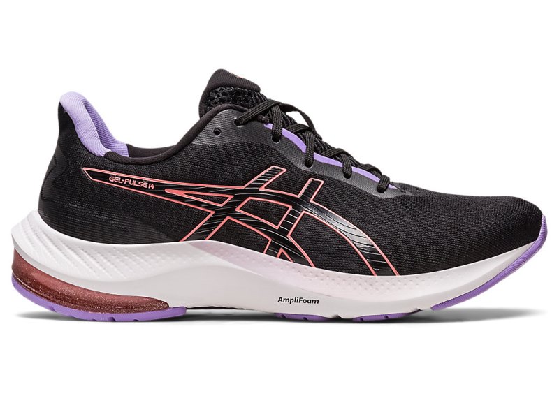 Women\'s Asics Gel-pulse 14 Running Shoes Black/Papaya Canada | CA7660-446