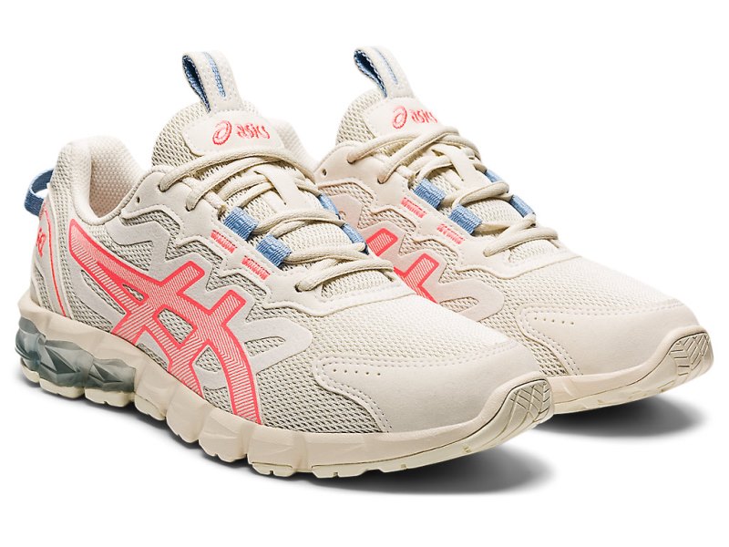 Women's Asics Gel-quantum 90 3 Sneakers Birch/Blazing Coral Canada | CA4929-684