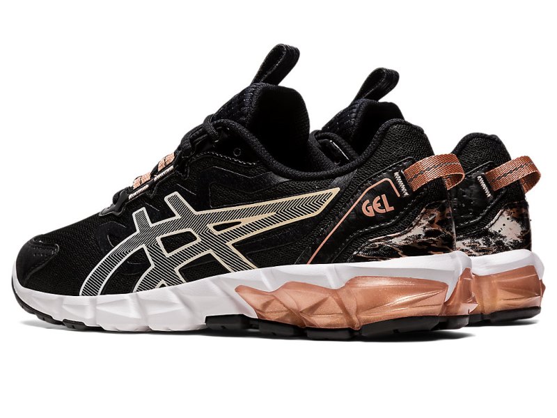 Women's Asics Gel-quantum 90 Sneakers Black/Rose Gold Canada | CA6632-887