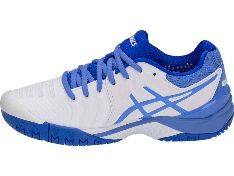 Women's Asics Gel-resolution 7 Tennis Shoes White/Blue Coast Canada | CA5759-995