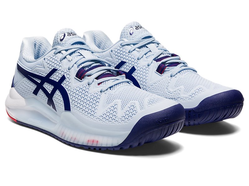 Women's Asics Gel-resolution 8 (D) Tennis Shoes Soft Sky/Dive Blue Canada | CA6467-592