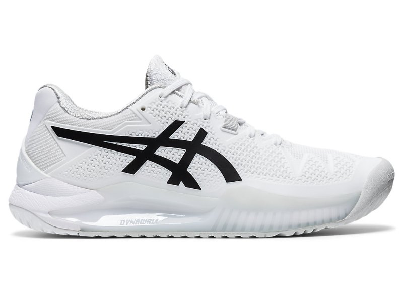 Women\'s Asics Gel-resolution 8 Tennis Shoes White/Black Canada | CA4936-148