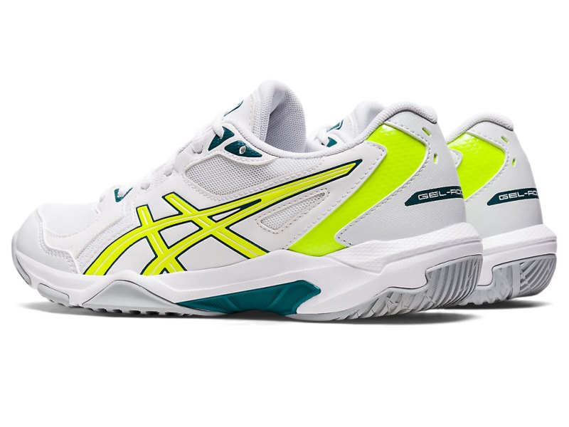 Women's Asics Gel-rocket 10 Volleyball Shoes White/Safety Yellow Canada | CA4558-718