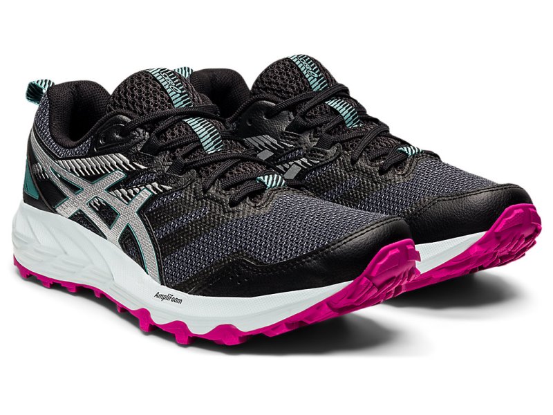 Women's Asics Gel-sonoma 6 Trail Running Shoes Black/Pure Silver Canada | CA8887-052