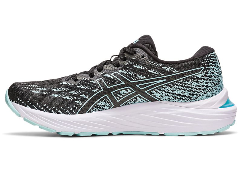 Women's Asics Gel-stratus 3 Knit Running Shoes Black/Clear Blue Canada | CA0093-848