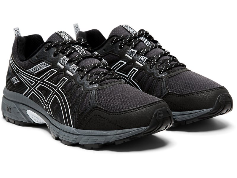 Women's Asics Gel-ventuRE 7 (D) Trail Running Shoes Black/Piedmont Grey Canada | CA9378-657