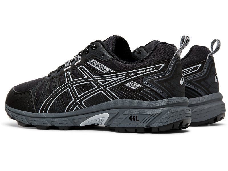 Women's Asics Gel-ventuRE 7 (D) Trail Running Shoes Black/Piedmont Grey Canada | CA9378-657