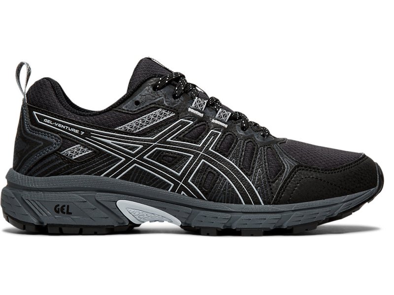 Women\'s Asics Gel-ventuRE 7 (D) Trail Running Shoes Black/Piedmont Grey Canada | CA9378-657