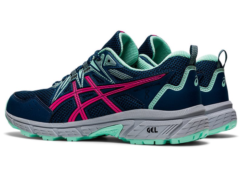 Women's Asics Gel-ventuRE 8 (D) Trail Running Shoes Mako Blue/Pink Glo Canada | CA0248-245