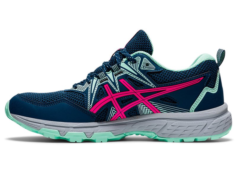 Women's Asics Gel-ventuRE 8 (D) Trail Running Shoes Mako Blue/Pink Glo Canada | CA0248-245