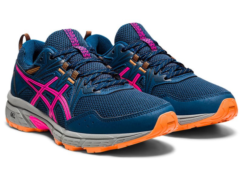 Women's Asics Gel-ventuRE 8 (D) Trail Running Shoes Mako Blue/Pink Glo Canada | CA5983-894