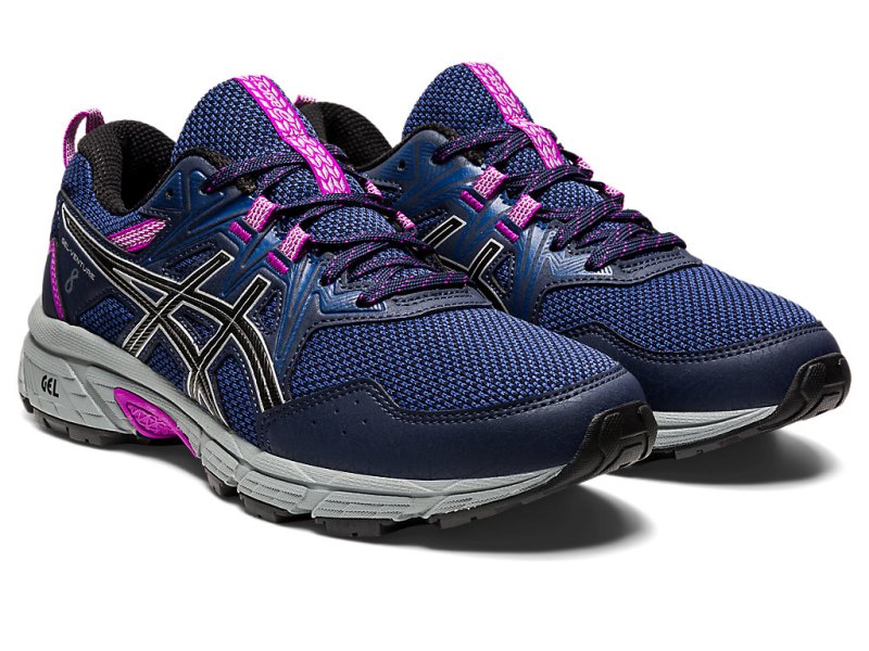 Women's Asics Gel-ventuRE 8 (D) Trail Running Shoes Midnight/Pure Silver Canada | CA6978-231