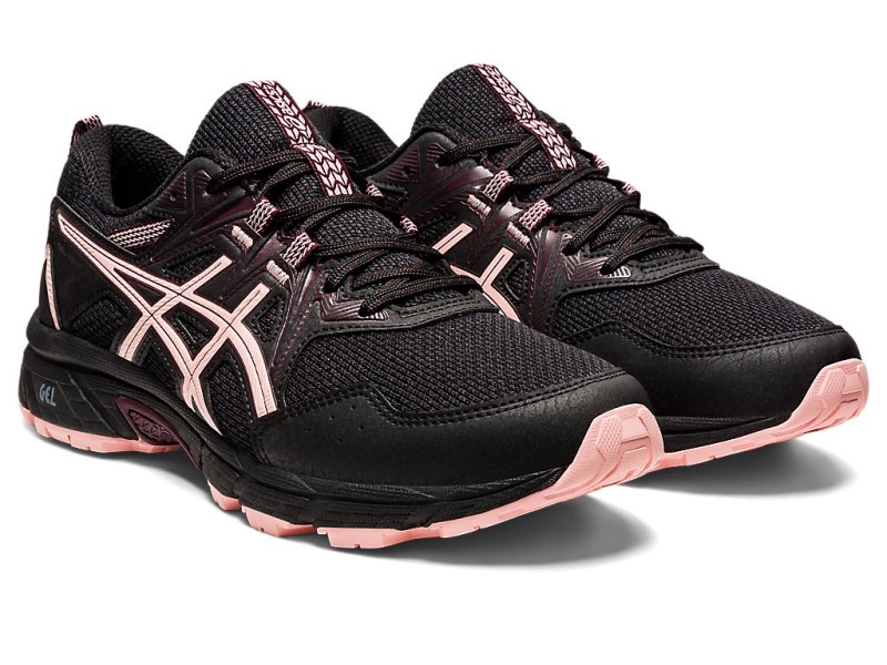 Women's Asics Gel-ventuRE 8 Trail Running Shoes Black/Frosted Rose Canada | CA0120-385