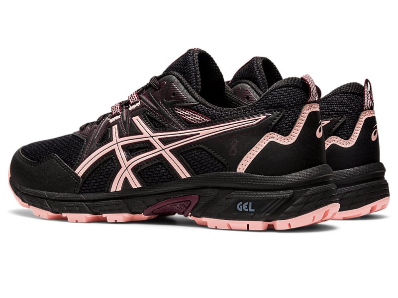 Women's Asics Gel-ventuRE 8 Trail Running Shoes Black/Frosted Rose Canada | CA0120-385