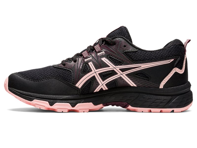 Women's Asics Gel-ventuRE 8 Trail Running Shoes Black/Frosted Rose Canada | CA0120-385