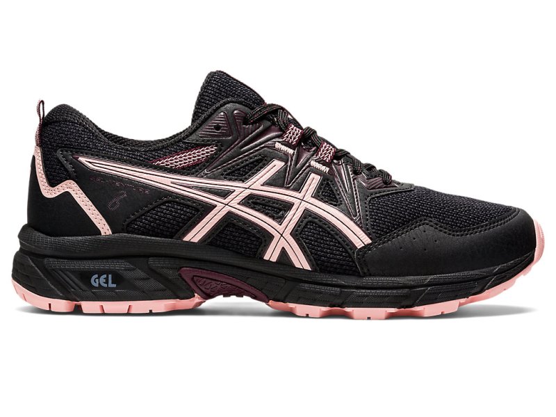 Women\'s Asics Gel-ventuRE 8 Trail Running Shoes Black/Frosted Rose Canada | CA0120-385