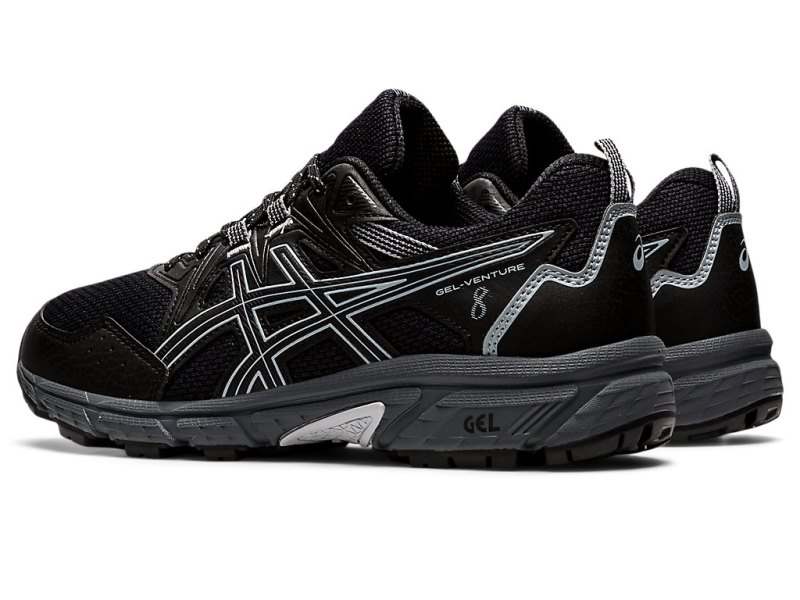 Women's Asics Gel-ventuRE 8 Trail Running Shoes Black/Piedmont Grey Canada | CA2996-287