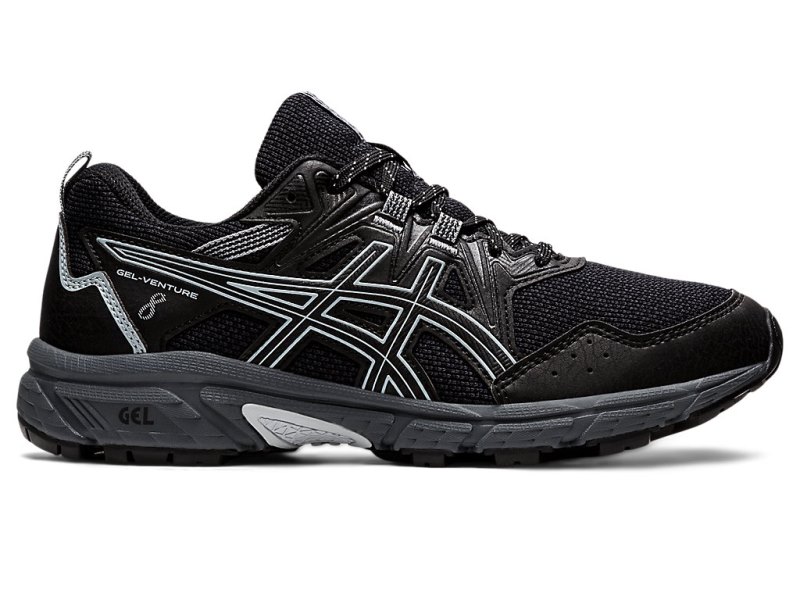 Women\'s Asics Gel-ventuRE 8 Trail Running Shoes Black/Piedmont Grey Canada | CA2996-287