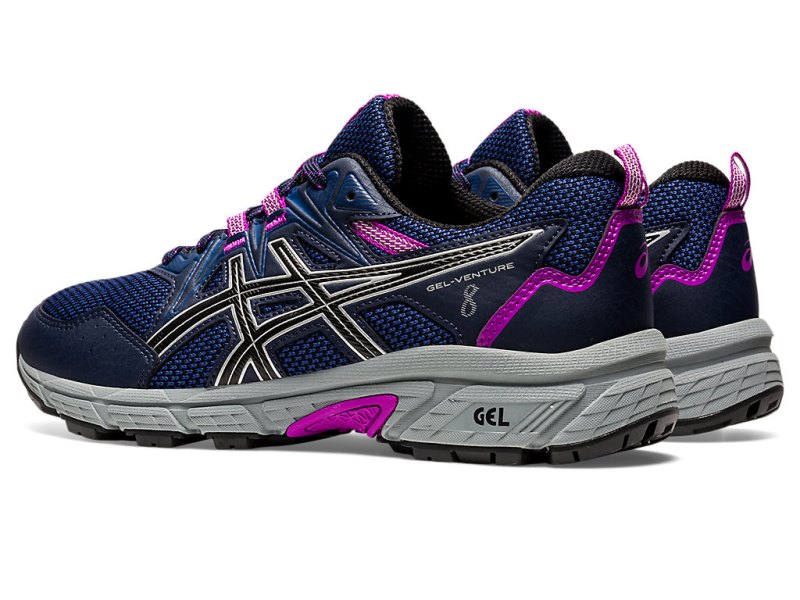 Women's Asics Gel-ventuRE 8 Trail Running Shoes Midnight/Pure Silver Canada | CA3667-531