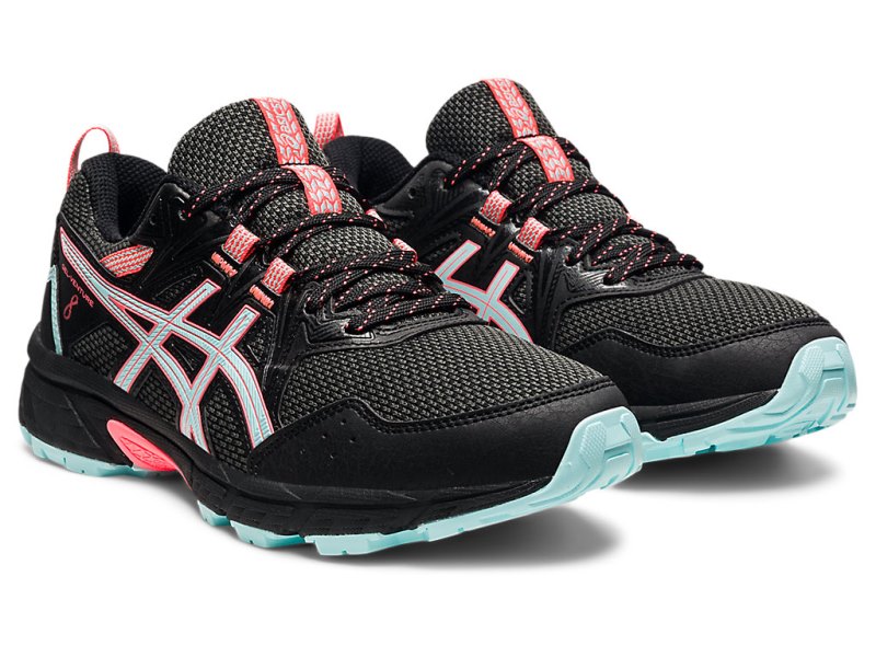 Women's Asics Gel-ventuRE 8 Trail Running Shoes Black/Clear Blue Canada | CA5981-092