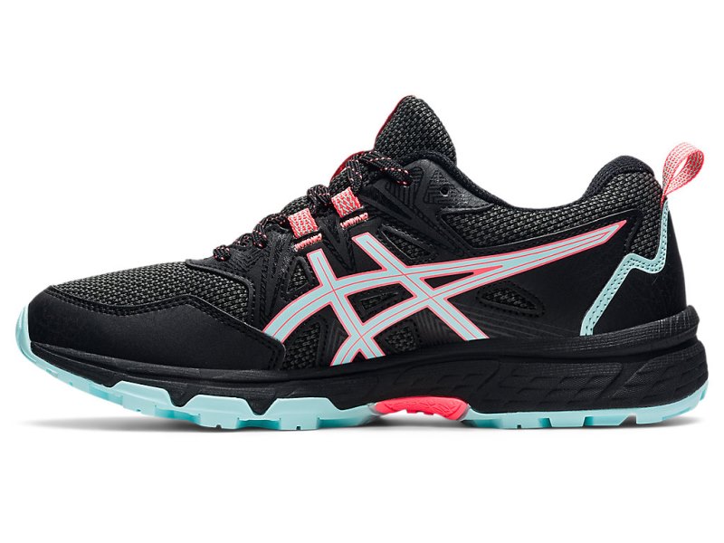 Women's Asics Gel-ventuRE 8 Trail Running Shoes Black/Clear Blue Canada | CA5981-092