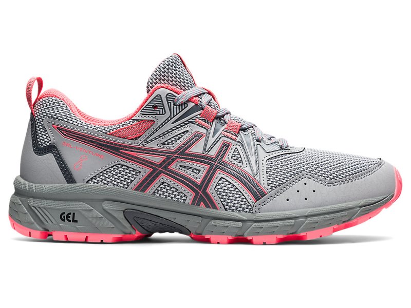 Women\'s Asics Gel-ventuRE 8 Trail Running Shoes Piedmont Grey/Blazing Coral Canada | CA6149-595