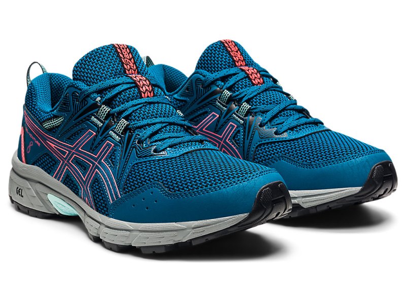 Women's Asics Gel-ventuRE 8 Trail Running Shoes Deep Sea Teal/Blazing Coral Canada | CA8655-138