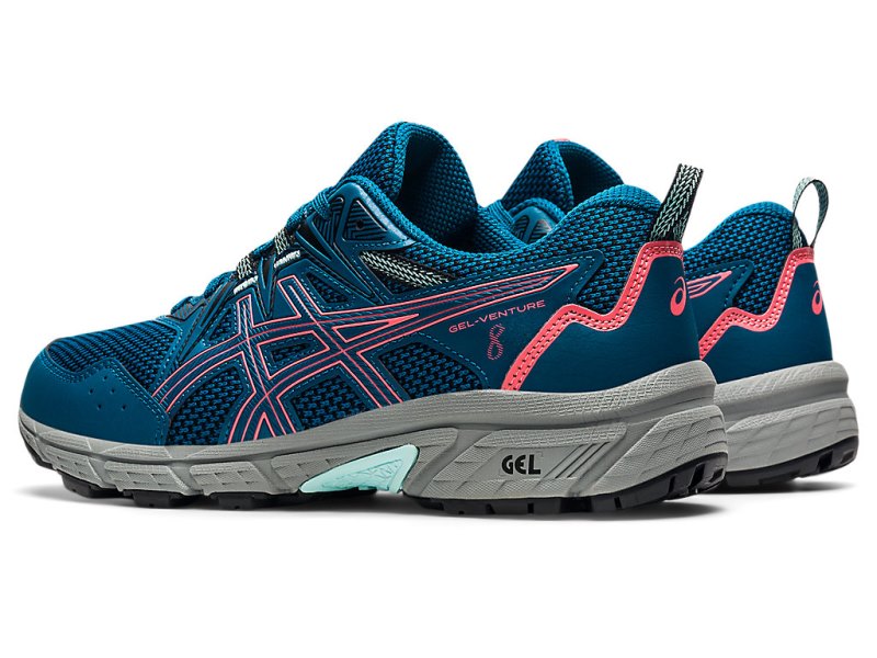 Women's Asics Gel-ventuRE 8 Trail Running Shoes Deep Sea Teal/Blazing Coral Canada | CA8655-138