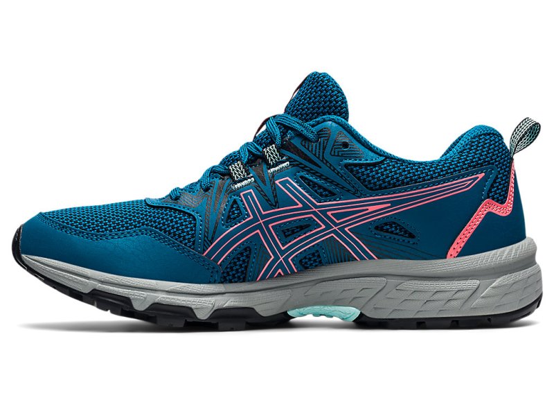 Women's Asics Gel-ventuRE 8 Trail Running Shoes Deep Sea Teal/Blazing Coral Canada | CA8655-138