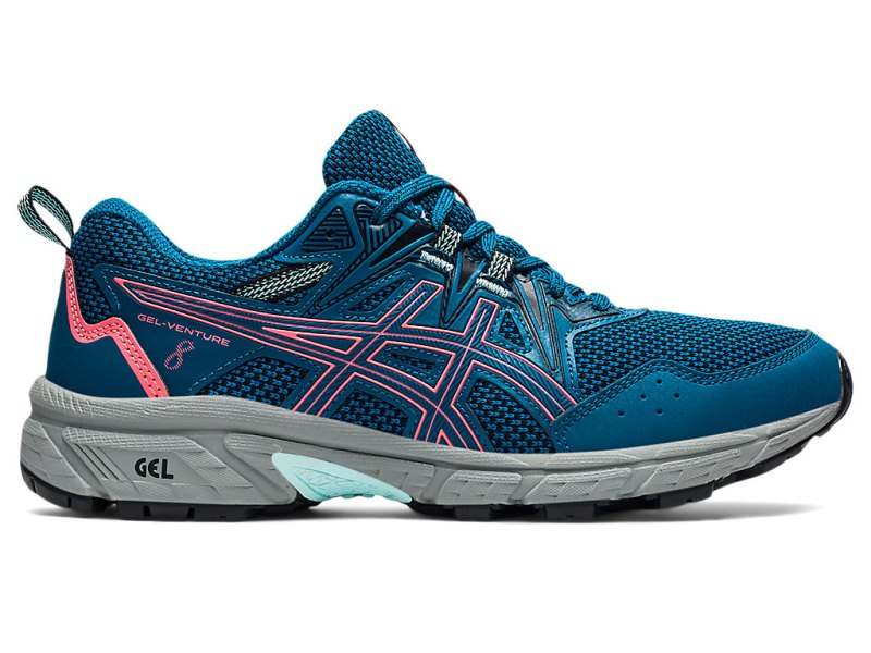 Women\'s Asics Gel-ventuRE 8 Trail Running Shoes Deep Sea Teal/Blazing Coral Canada | CA8655-138