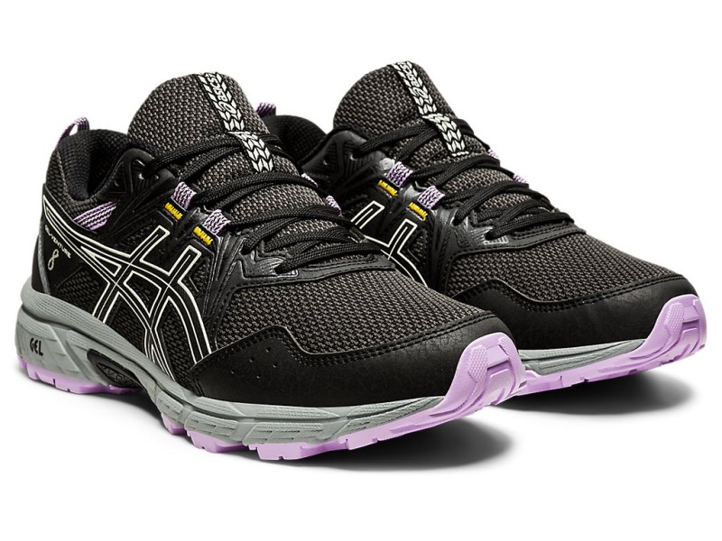 Women's Asics Gel-ventuRE 8 Trail Running Shoes Black/Ivory Canada | CA8952-577