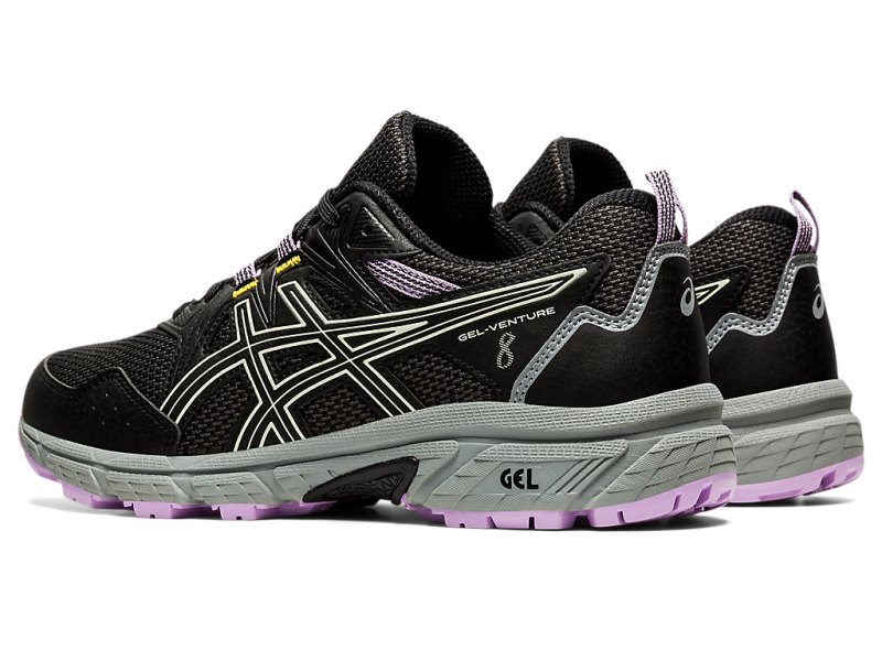 Women's Asics Gel-ventuRE 8 Trail Running Shoes Black/Ivory Canada | CA8952-577